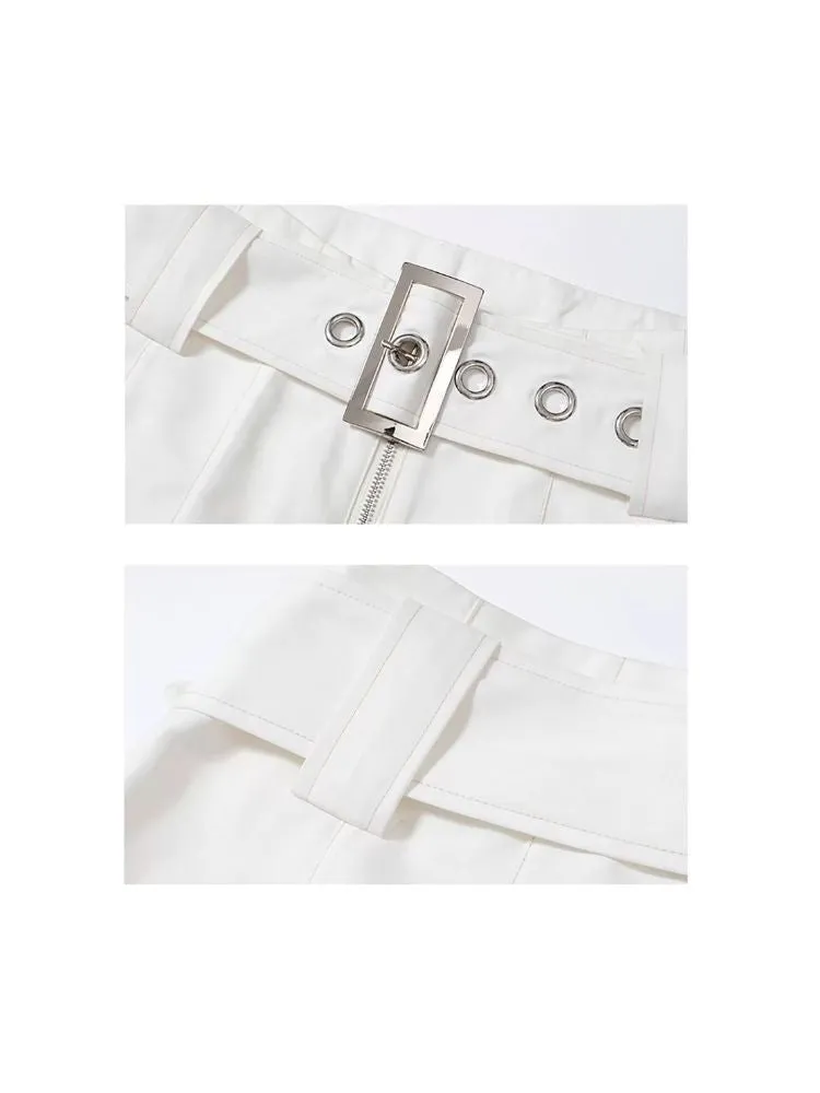 White designer straight-leg suit pants【s0000006705】